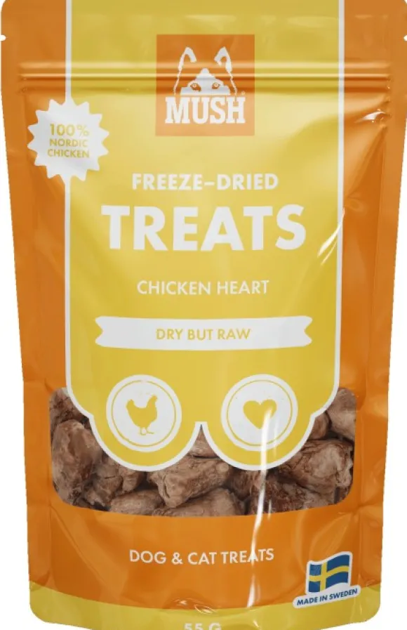 MUSH Treats Frystorkat Kycklinghjärta 50 g