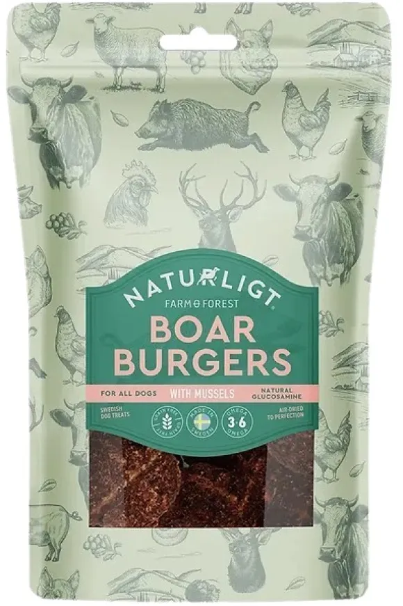 Naturligt Farm & Forest Boar Burger makupala, 120g
