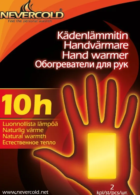 Nevercold-kädenlämmitin, 10-pack (10x2 kpl)