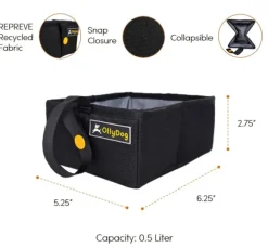 OllyDog Crumple -koiranruokakuppi, sininen