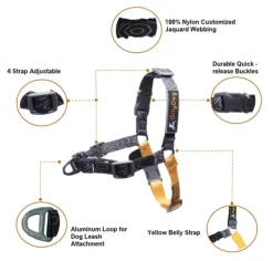 OllyDog Essential Harness Raven Bark