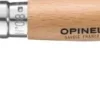 Opinel Classic No8 Stainless Steel Beechwood taittoveitsi nahkanauhalla, 8,5 cm