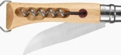 Opinel Corkscrew, Bottle Opener, Knife N°10 veitsi korkkiruuvilla ja pullonavaajalla, Beechwood