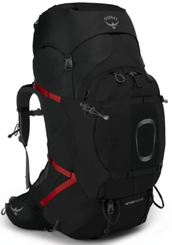 Osprey Aether Plus 100 rinkka, musta