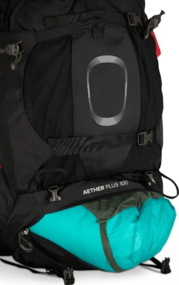 Osprey Aether Plus 100 rinkka, musta