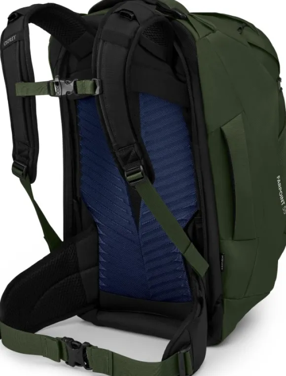 Osprey Farpoint 55 matkailurinkka, vihreä