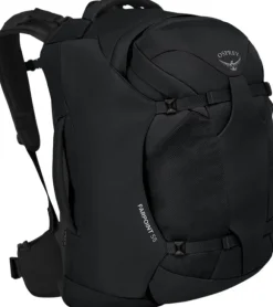 Osprey Farpoint 55 matkailurinkka, musta