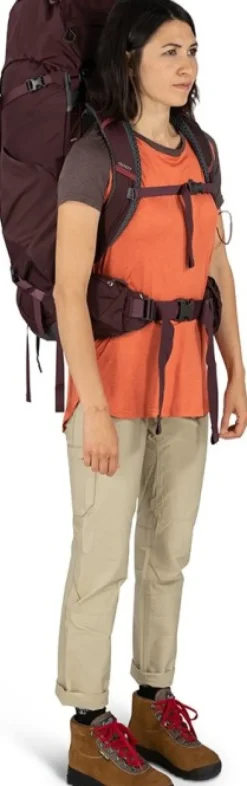 Osprey Kyte 58 naisten rinkka, ruskeapunainen