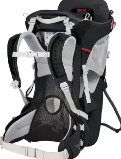 Osprey Poco Child Carrier lapsenkantorinkka sadesuojalla, musta