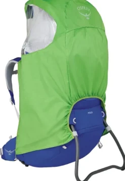 Osprey Poco Child Carrier lapsenkantorinkka sadesuojalla, musta