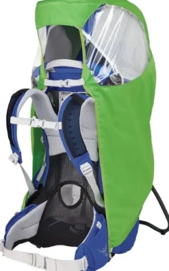 Osprey Poco Child Carrier lapsenkantorinkka sadesuojalla, musta