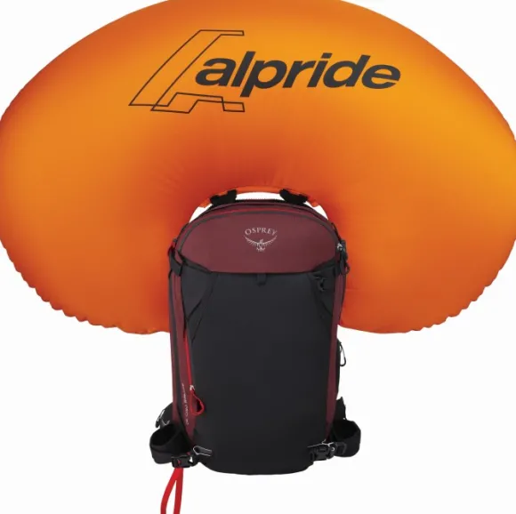 Osprey Soelden Pro Avy 32 laskettelureppu, punaruskea/musta