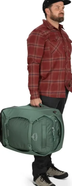 Osprey Sojourn Shuttle 45 matkalaukku, harmaavihreä