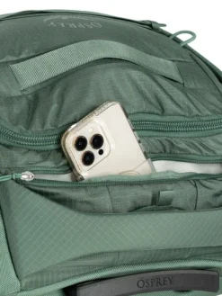Osprey Sojourn Shuttle 45 matkalaukku, harmaavihreä