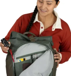 Osprey Transporter Roll Top Pack Pine Leaf/Earl Grey