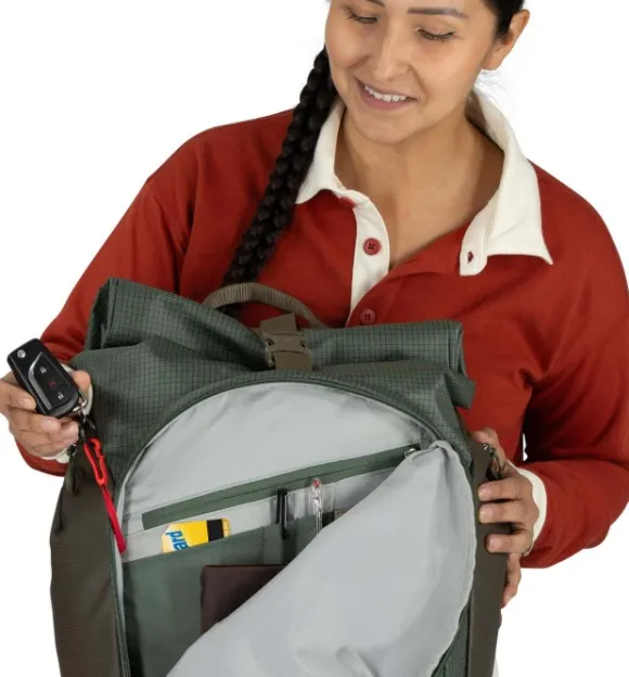 Osprey Transporter Roll Top Pack Pine Leaf/Earl Grey