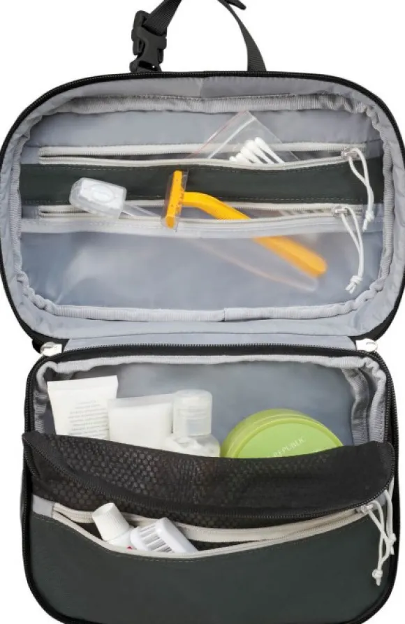 Osprey Transporter toilettilaukku ripustuskoukulla, musta