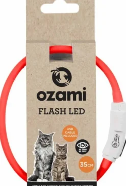 Ozami Halsband Flash Led punainen 35 cm