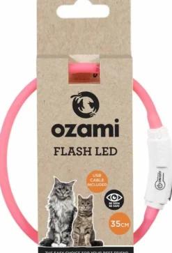 Ozami Halsband Flash Led vaaleanpunainen 35 cm