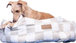 PAIKKA Check Bed Beige 60 cm