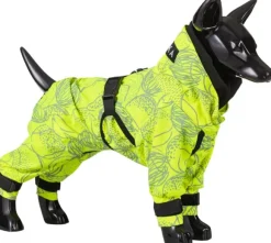 PAIKKA Rain Suit koiran sadehaalari, 35 - 50 cm, neonkeltainen