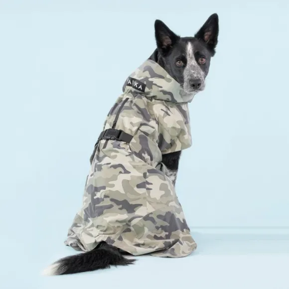 PAIKKA Recovery Raincoat koiran sadetakki, 35-50 cm, Camo