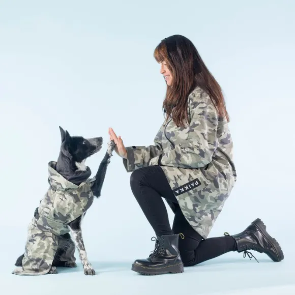 PAIKKA Recovery Raincoat koiran sadetakki, 35-50 cm, Camo
