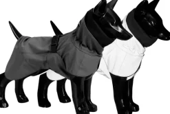 PAIKKA Visibility Raincoat koiran sadetakki, 55-60 cm, harmaa