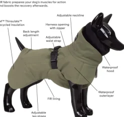 PAIKKA Visibility Winter Jacket talvitakki infrapunakangasvuorilla, 55-60 cm, tummanharmaa