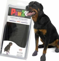 Pawz Dog Boots Black L