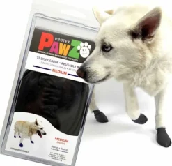 Pawz Dog Boots Black M