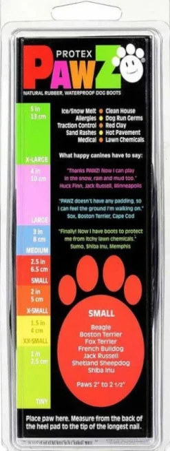 Pawz Dog Boots Black S