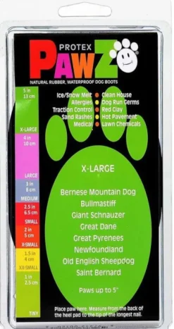 Pawz Dog Boots Black XL