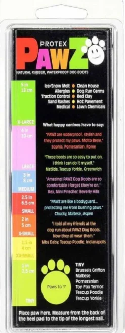 Pawz Dog Boots Color Apple Green Tiny