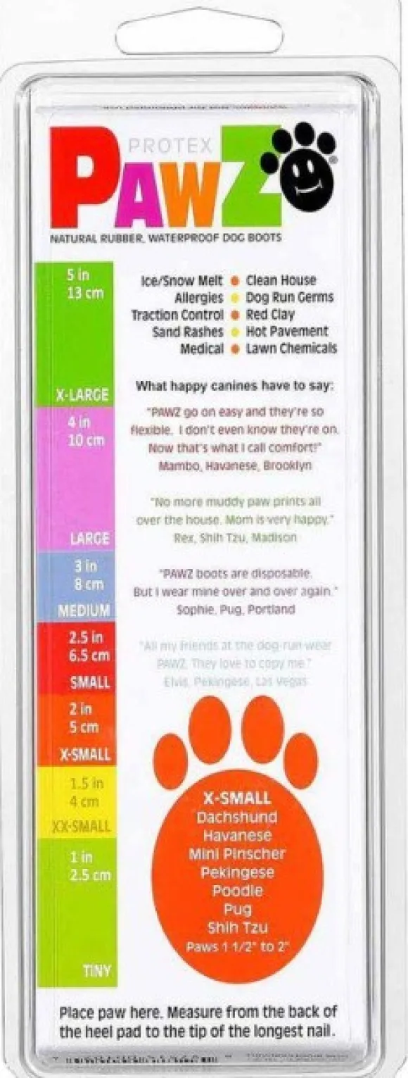 Pawz Dog Boots Color Orange XS