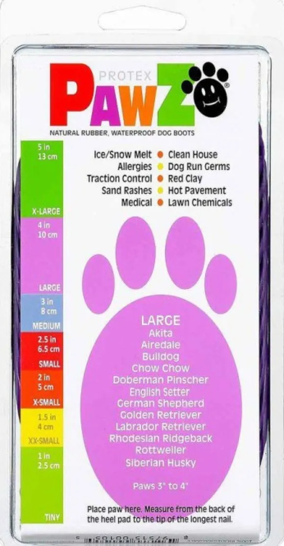 Pawz Dog Boots Color Purple L