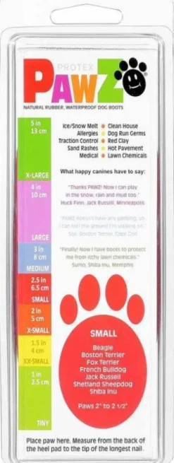 Pawz Dog Boots Color Red S