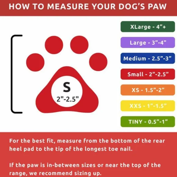 Pawz Dog Boots Color Red S