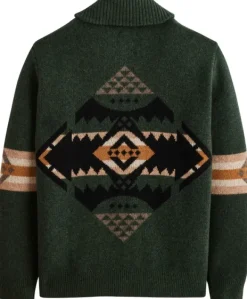 Pendleton Nehalem Lambswool Cardigan Nehalem neuletakki, Forest Green