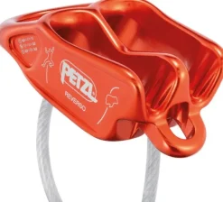 Petzl Belay Device Reverso köysijarru, Red/Orange