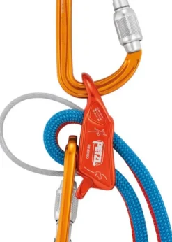 Petzl Belay Device Reverso köysijarru, Red/Orange