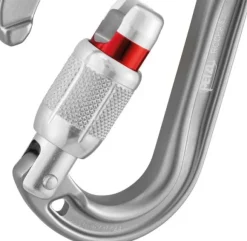 Petzl Rocha Screw-Lock Carabiner karabiini, Grey Light gray
