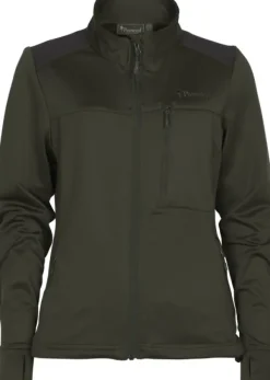 Pinewood Abisko Power Fleece naisten fleecetakki, tummanvihreä