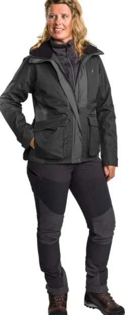 Pinewood Dog Sports 2.0 Jacket Woman Black/Dark Anthracite
