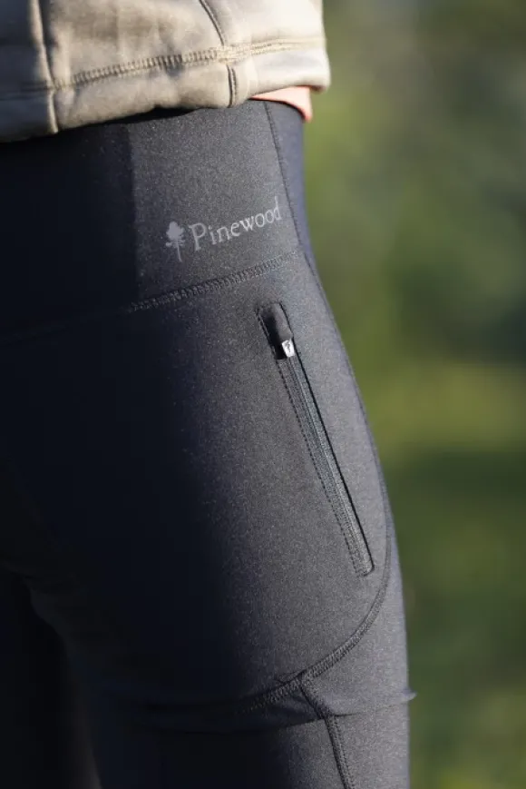 Pinewood Finnveden Active Tights naisten ulkoilutrikoot, musta