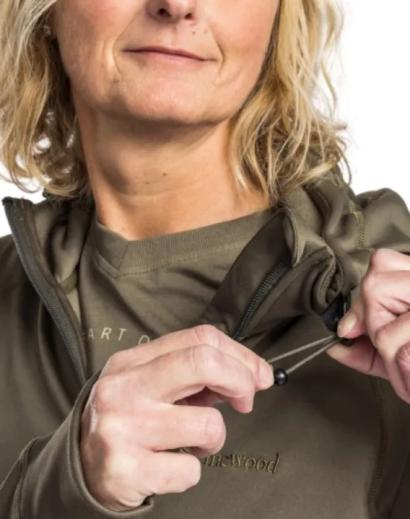 Pinewood Finnveden Hoodie naisten fleecetakki, Olive