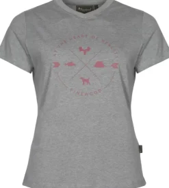 Pinewood Finnveden Trail T-Shirt naisten t-paita, vaaleanharmaa