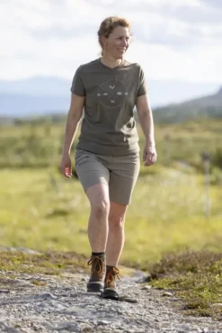 Pinewood Finnveden Trail T-Shirt naisten t-paita, vaaleanharmaa