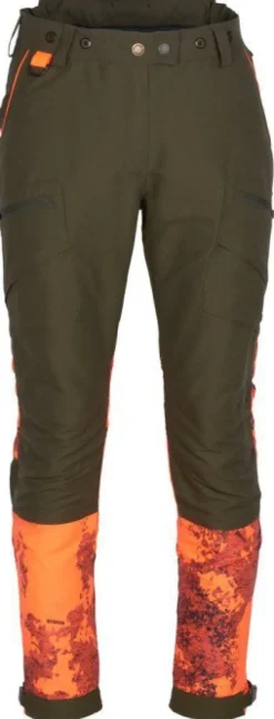 Pinewood Hunter Pro Xtr 2.0 Camou Trousers naisten metsästyshousut, vihreä/oranssi
