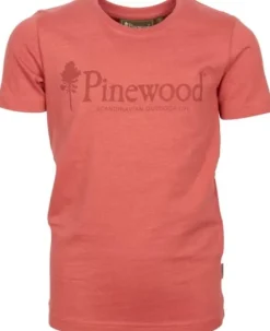Pinewood Kids Outdoor Life T-Shirt Kids lasten t-paita, pinkki oranssi